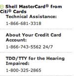 Shell mastercard from citi cards