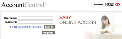 HSBC login