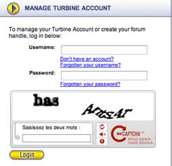 Manage Turbine account