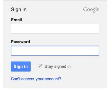 Google account sign-in