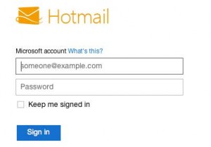 Hotmail account sign-in