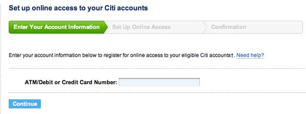 Register your Citicard