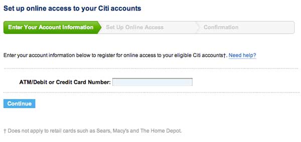 Create your account online