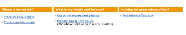 Rebate Card Balance