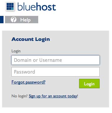 Bluehost account