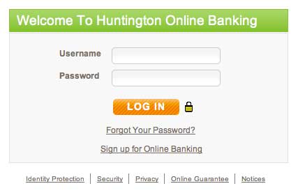 Login Huntington online banking