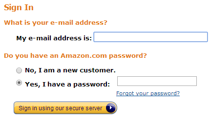 Login to your Amazon account